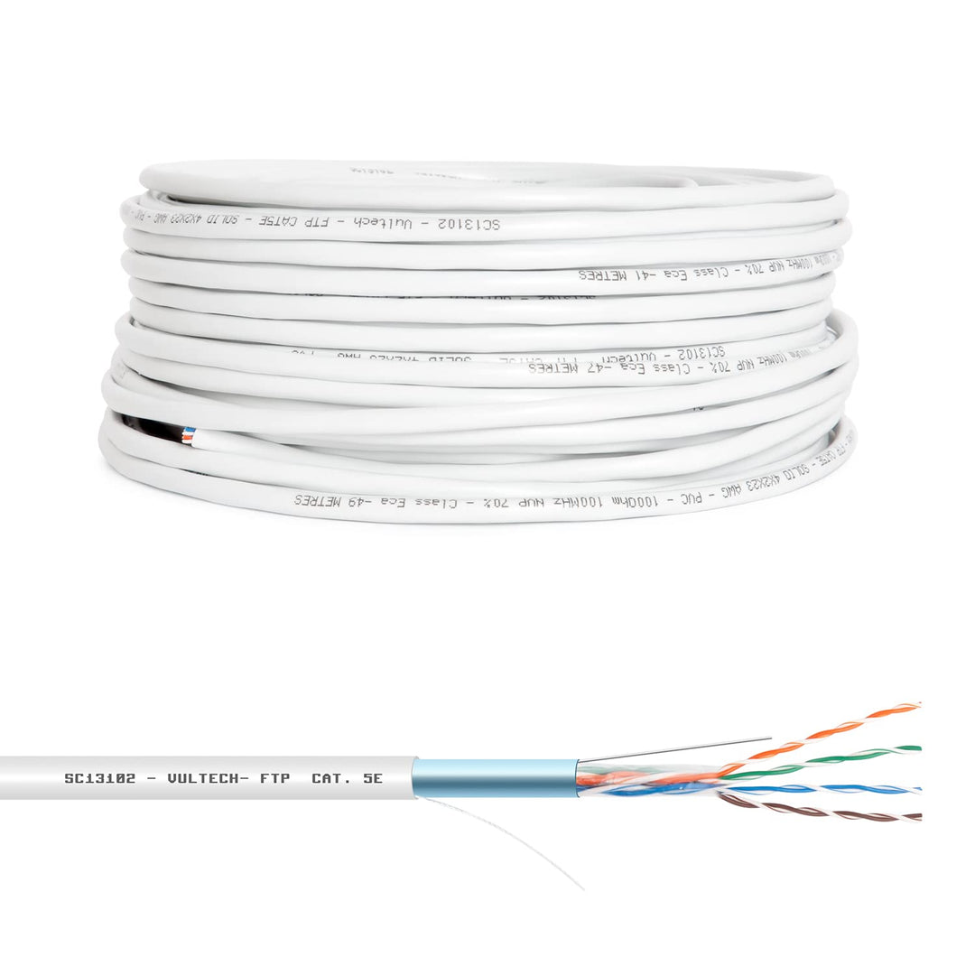 Vultech SC13102 – 100 Strang LAN, 5e FTP, Weiss 100 metri Cat.5e FTP, 100 metri Cat.5e FTP