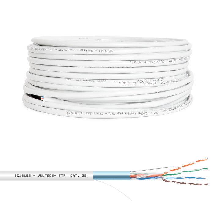 Vultech SC13102 – 100 Strang LAN, 5e FTP, Weiss 100 metri Cat.5e FTP, 100 metri Cat.5e FTP