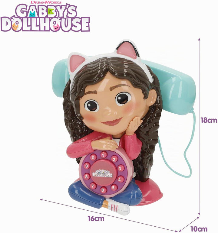 ColorBaby Gabby's Dollhouse Interaktives Spielzeugtelefon, Töne und Melodien, Batterien inklusive, B