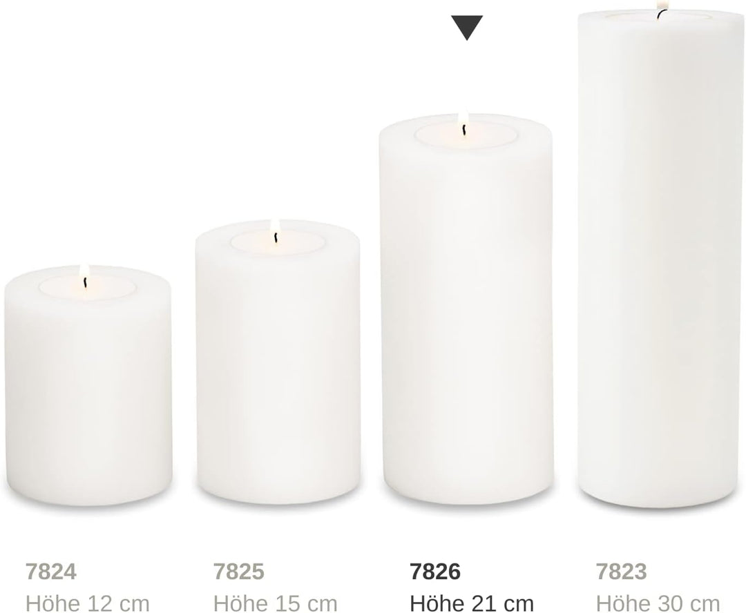 EDZARD Teelichthalter Teelichtkerze Dauerkerze Cornelius, Höhe 21 cm, Durchmesser 10 cm, geeignet fü
