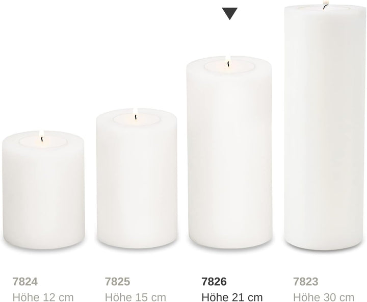 EDZARD Teelichthalter Teelichtkerze Dauerkerze Cornelius, Höhe 21 cm, Durchmesser 10 cm, geeignet fü