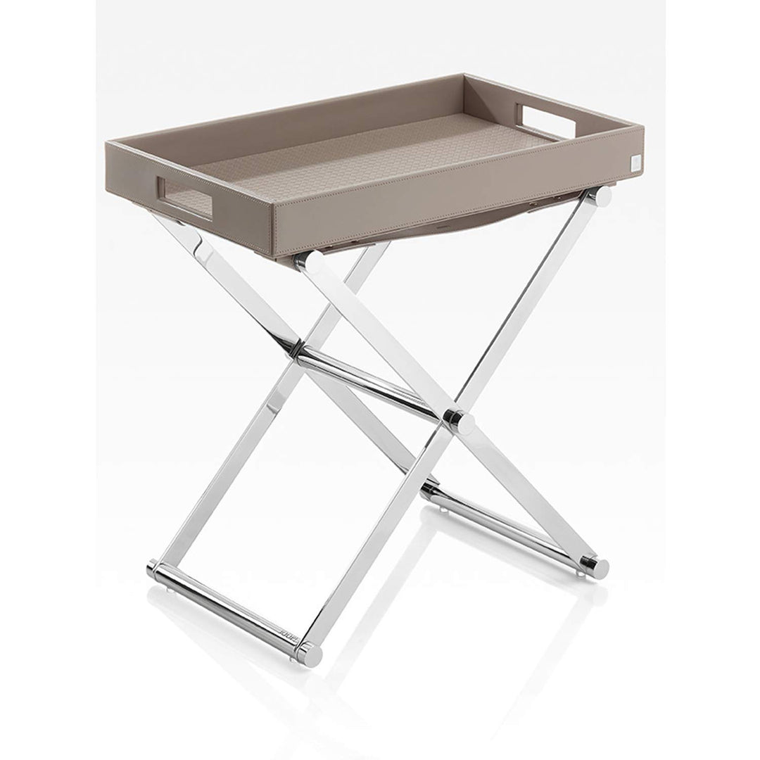 JOOP! HOMELINE, Beistelltisch klappbar mit Tablett L, Grau Chrom