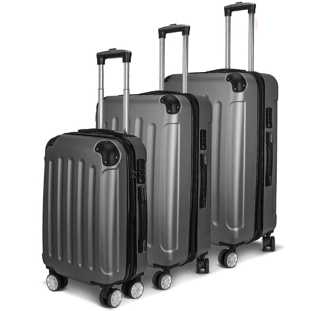 Generisch Koffer Handgepäck Organizer Set 3-TLG, Reisekoffer Set mit 4 Rollen, TSA Schloss, X-Typ-Gu