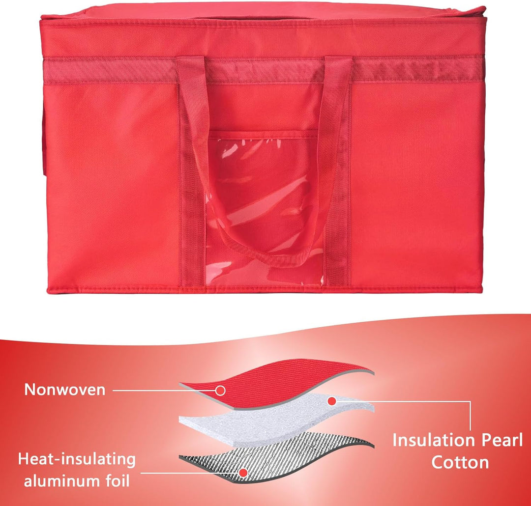 Yalin Grosse isolierte Kühltasche, Styropor-Kühler, hält Lebensmittel heiss oder kalt, wiederverwend