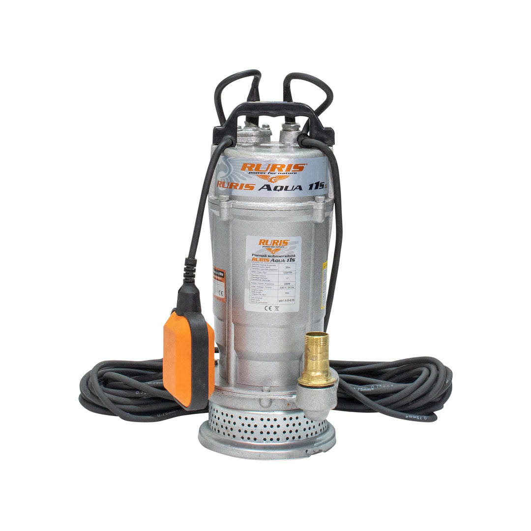 RURIS POWER FOR NATURE Tauchpumpe Aqua 11S, 550 W, Durchflussmenge 3,6 m³/h, Förderhöhe 25 m, Schwim