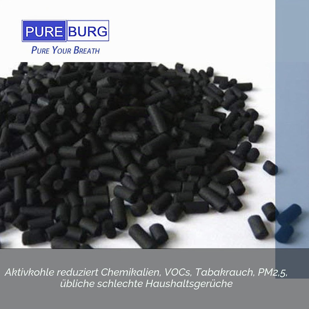 PUREBURG Ersatz-HEPA-Filter+Deofilter Kompatibel mit Sharp UA-HD60U-L/UA-HG60E-L LUFTREINIGER mit Be