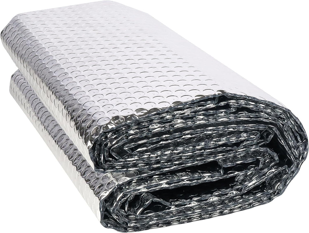 Storystore Aluminisierte Isolierfolie 60cm x 6m, 3mm Dicke Isolierung Dämmfolie Doppelseitige Alu-Lu