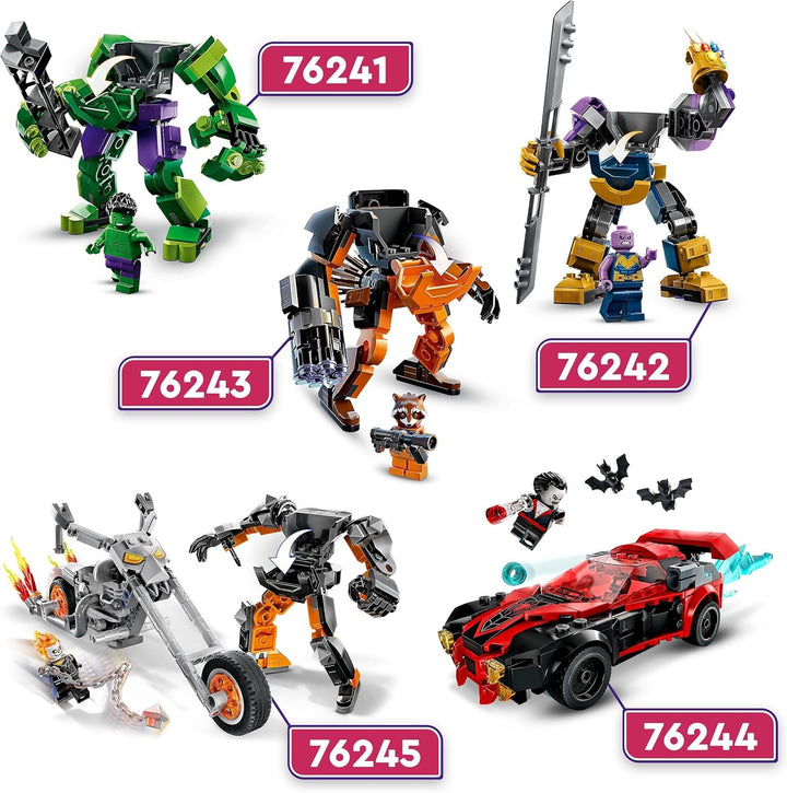 LEGO 76244 Marvel Miles Morales vs. Morbius Set, Spider-Man Rennwagen Spielzeugauto zum Bauen aus Ab
