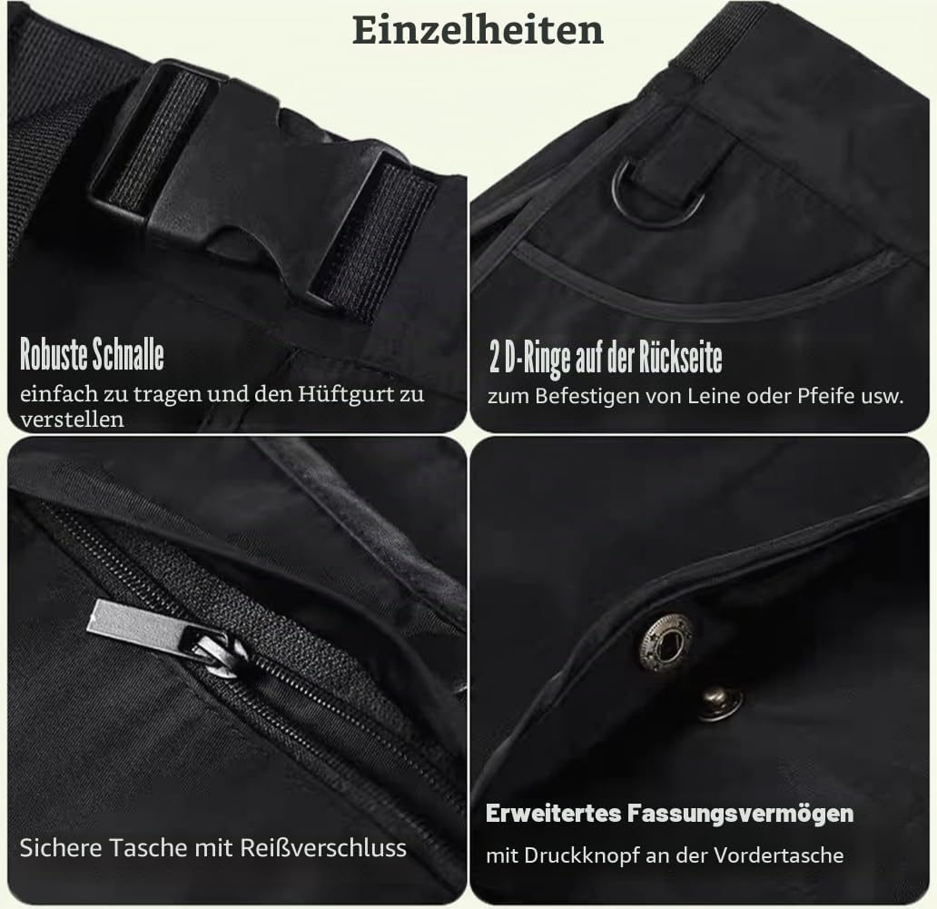 Hundetrainer-Leckerli-Tasche mit abnehmbaren Taschen, handfreier Taillengürtelclip, Hundeführer-Trai