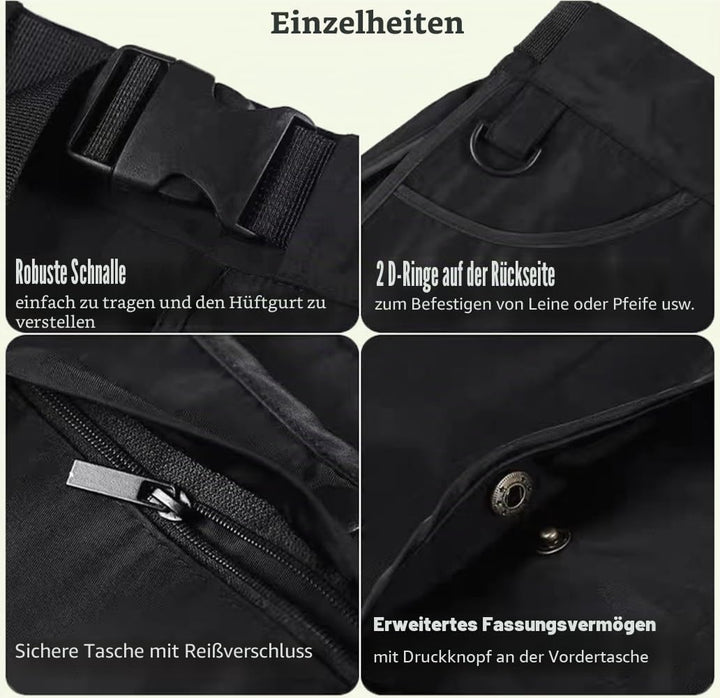 Hundetrainer-Leckerli-Tasche mit abnehmbaren Taschen, handfreier Taillengürtelclip, Hundeführer-Trai