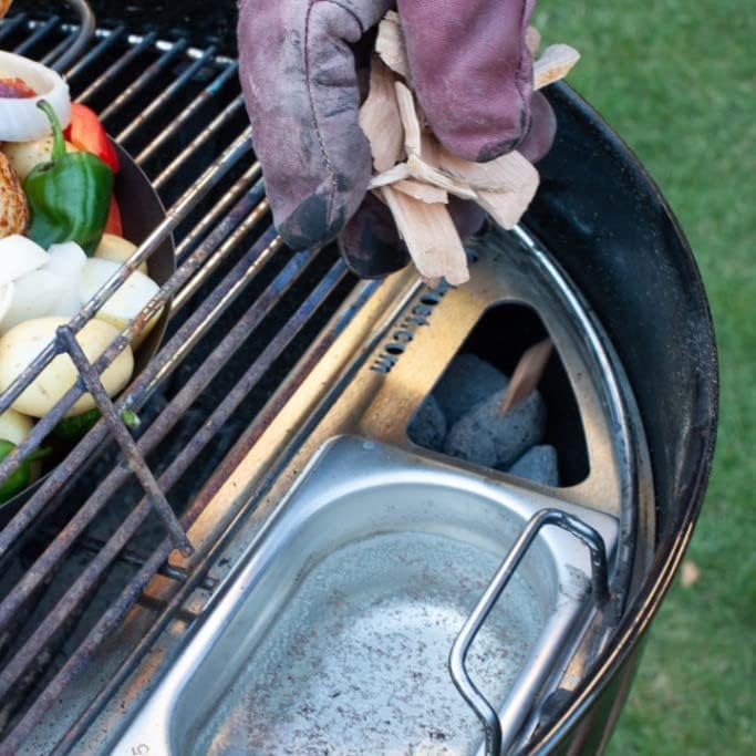 Kugelsmoker für 67cm Weber Kugelgrills - Mach einen Smoker aus deinem Kugelgrill - Edelstahl - Ø 67c
