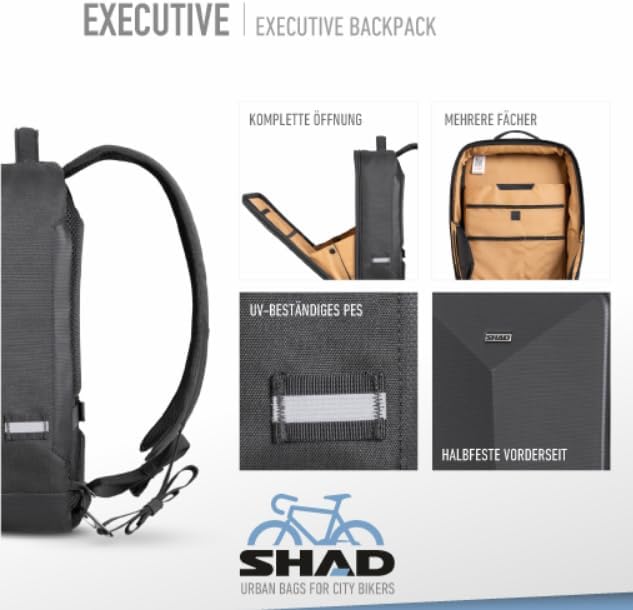 SHAD Bikes - gepäckträgertasche Rucksack Executive Backpack 12L - Fahrradtasche Rucksack Gepäckträge