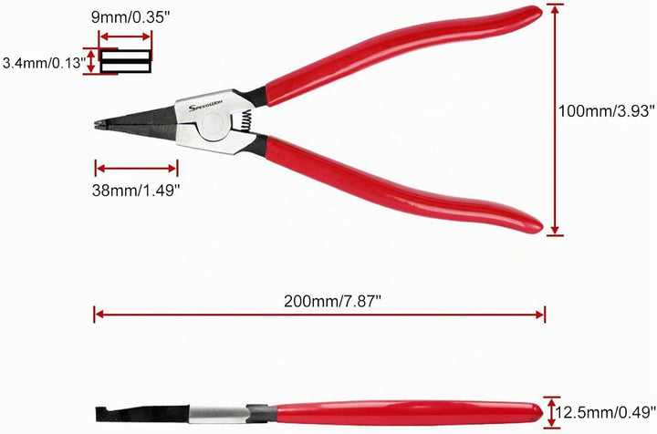 SPEEDWOX 20,3 cm Sicherungsringzange zum Entfernen der Installation von Gangschaltung Verriegelungsr