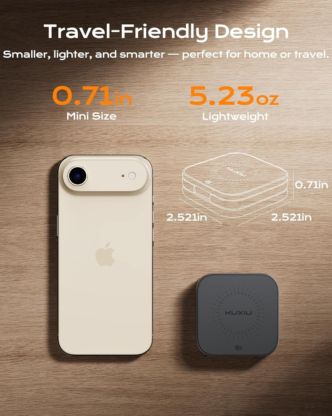 KU XIU X40 Turbo Qi2.2 25W 3-in-1 Ladestation für iPhone 17/16/15/14/13/12, 5W für Apple Watch und A