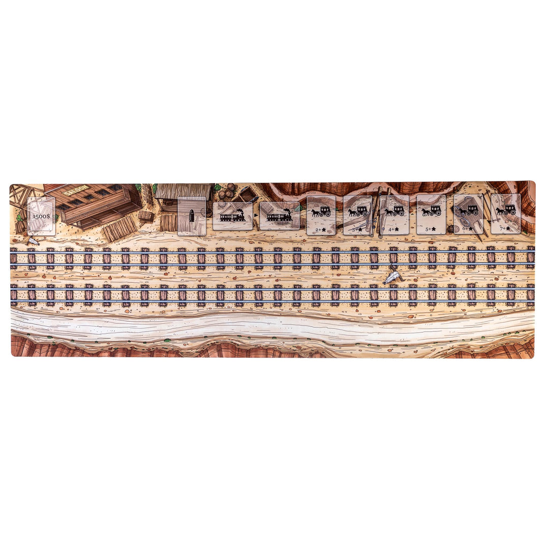 Gummimatte kompatibel mit Colt Express Spiel 117 x 40 cm / 46" x 15,7"