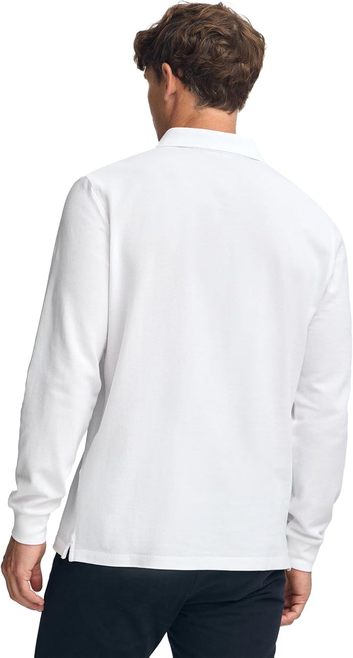 Polo Club Herren Poloshirt Kurzarm Regular Fit Baumwolle Männer Polohemd Longsleeve S Weiss, S Wei&#
