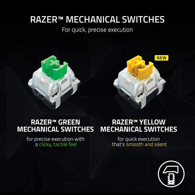 Razer BlackWidow V3 Pro (Green Switch) - Kabellose Mechanische Gaming Tastatur (Klickende Mechanisch