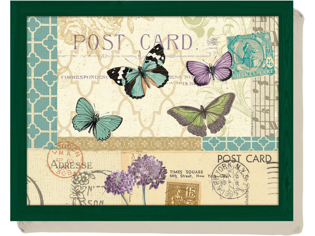 Postcard Butterfly Bean Bag Cushion Lap Tray Laptop Tray By Creative Tops Postkarte, Postkarte