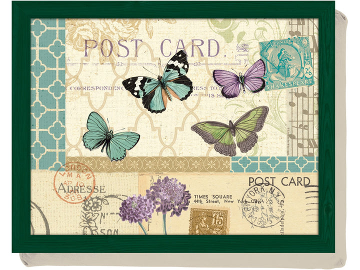 Postcard Butterfly Bean Bag Cushion Lap Tray Laptop Tray By Creative Tops Postkarte, Postkarte