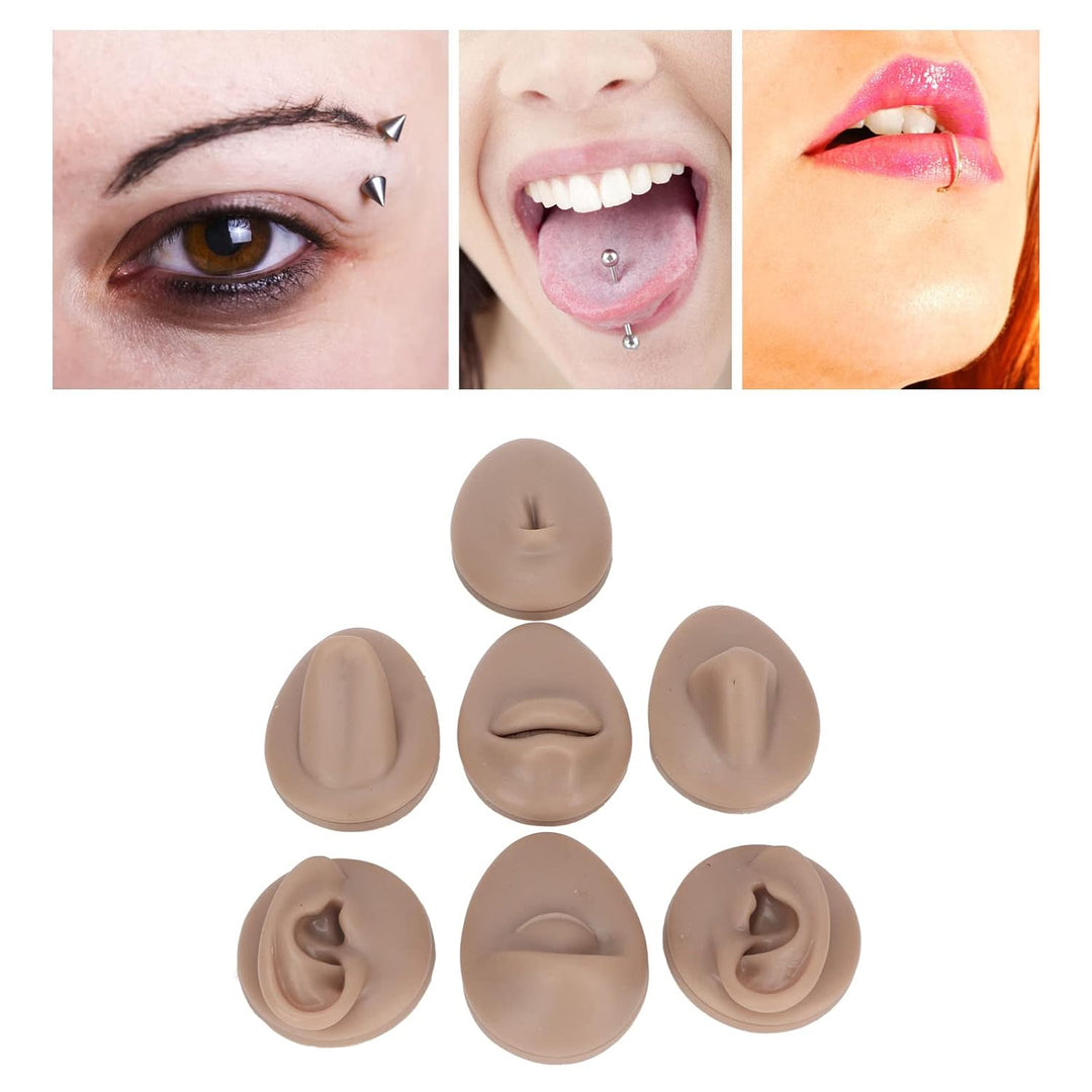 Weiches Silikon, Flexibles Modell, Körperteil-Display-Set, Body-Piercing-Übungsmodell, Simulation, O