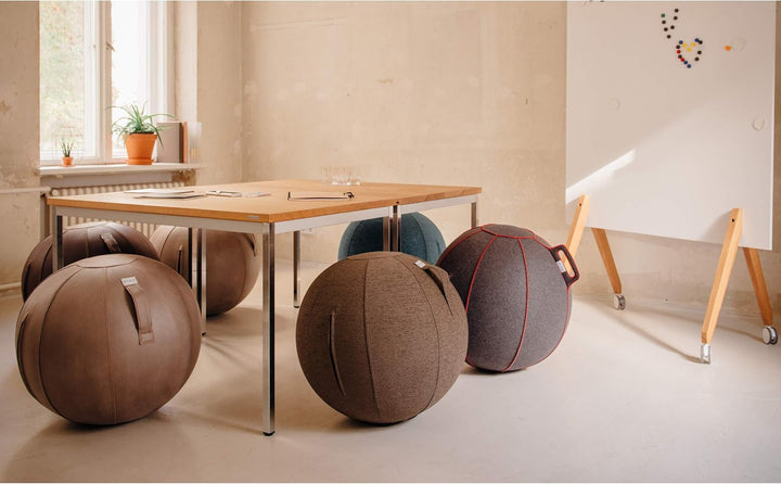 VLUV VEEL Sitzball, ergonomisches Sitzmöbel für Büro und Zuhause, Farbe: Elephant (dunkelgrau antik)