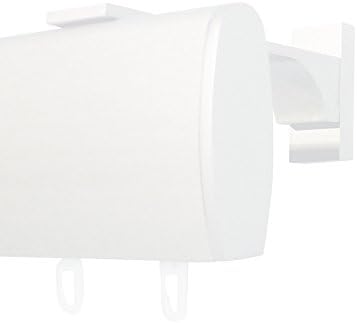 indeko OVUM, ovale Gardinenschiene mit Innenlauf aus Aluminium auf Mass, 1-Lauf, weiss, Komplettset