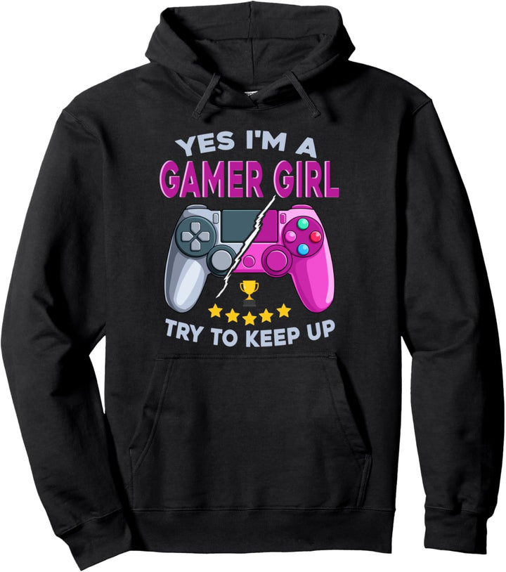 Ja, ich bin ein Gamer Girl Lustiges Video Gamer Girl Gaming Pullover Hoodie