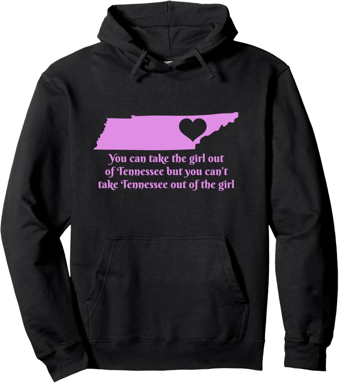 Tennessee TN Girl State Map Heart Pride Lustig Süss Pullover Hoodie