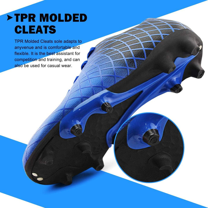 JABASIC Kinder Soccer Boots Jungen Mädchen Sportlich Draussen Fussballschuh 29 EU Blau 1, 29 EU Blau