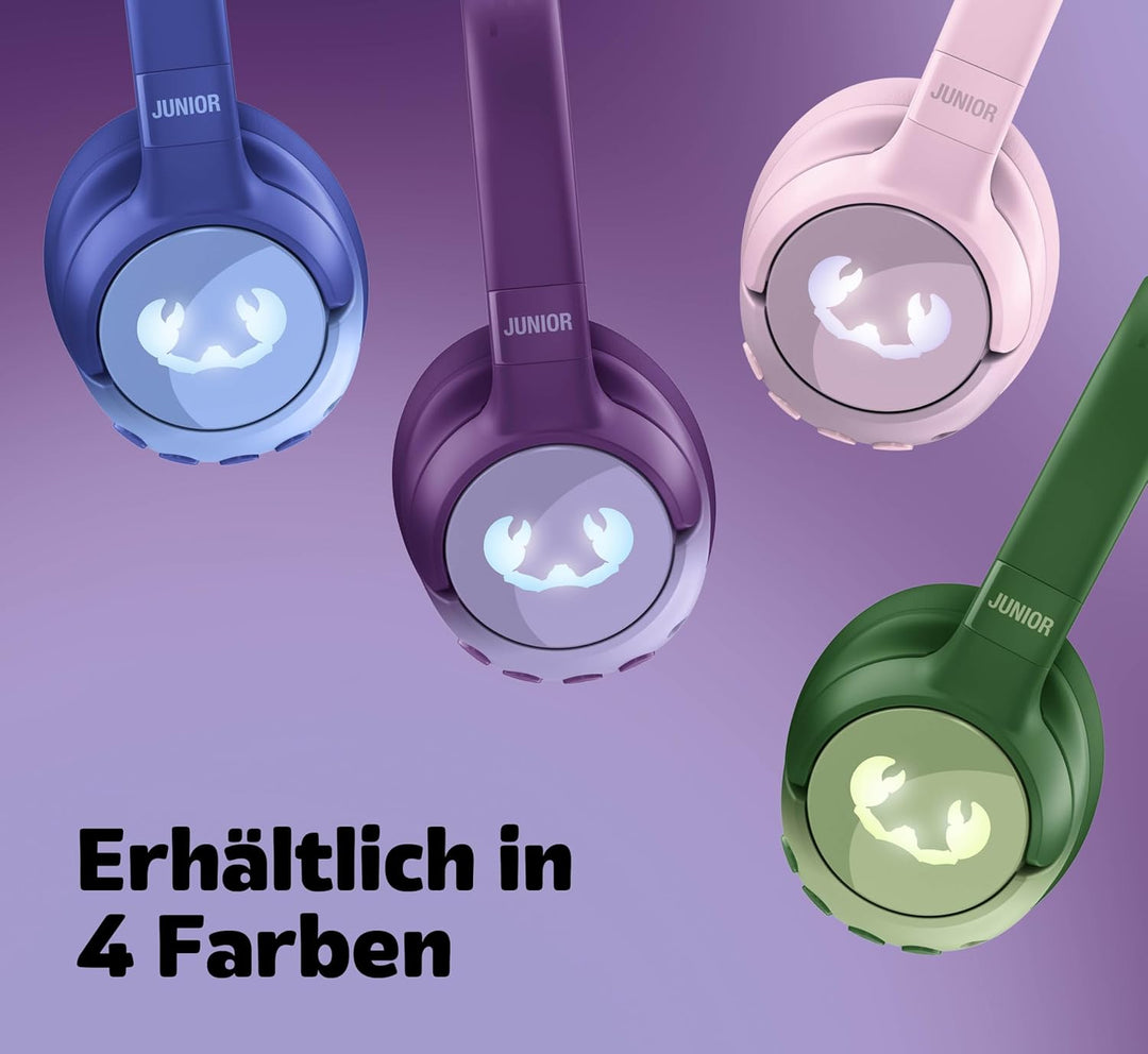 Fresh 'n Rebel Clam Junior, Bluetooth-Kopfhörer für Kinder mit aktiver Geräuschunterdrückung, sicher