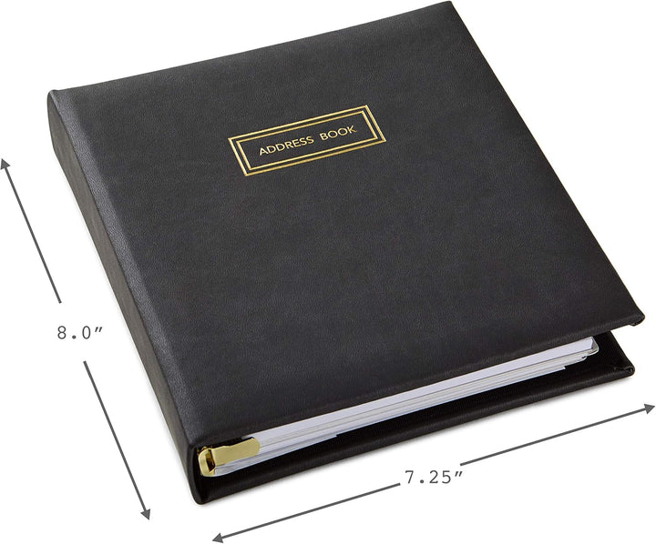 Hallmark Nachfüllbares Adressbuch (anthrazit) Dunkelgrau, Dunkelgrau