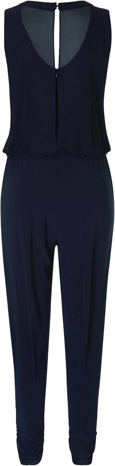 Vera Mont Damen Jumpsuit mit Cut-Outs 34 Blau (Night Sky 8541), 34 Blau (Night Sky 8541)