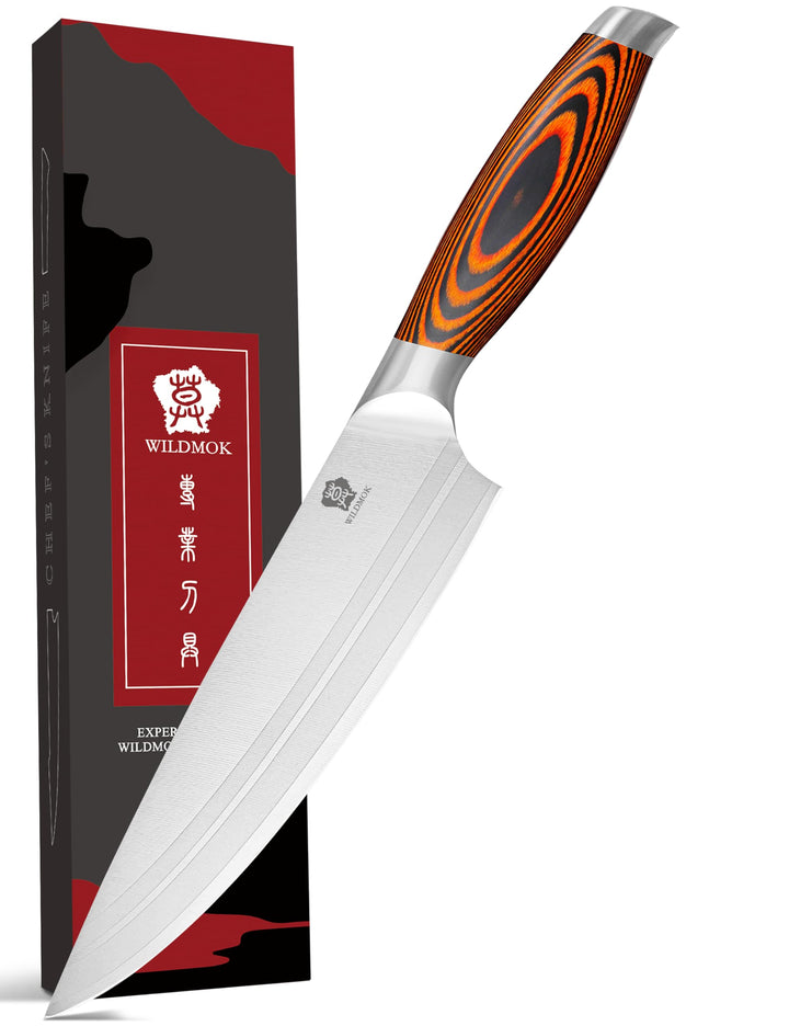 WILDMOK Profi Kochmesser Küchenmesser 20,6cm Messer Chefmesser Allzweckmesser aus Deutscher Edelstah