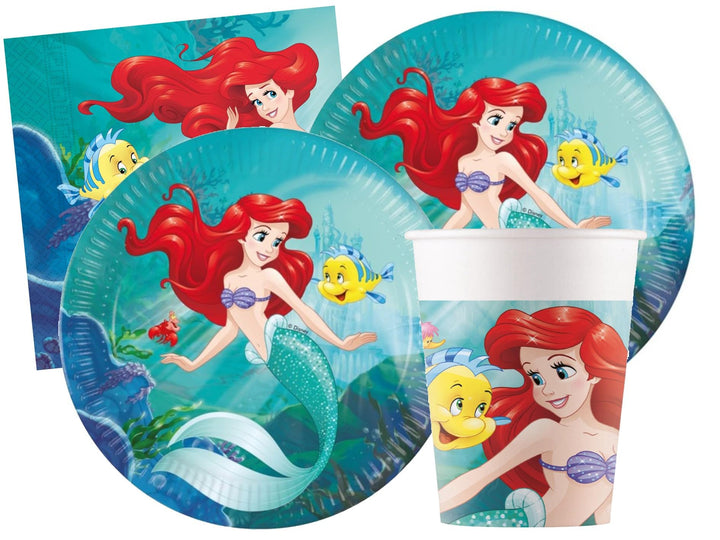 Isola Party Ariel Geburtstagsparty-Set für 16 Personen umweltfreundlich (16 Pappteller ⌀ 23 cm, 16 P