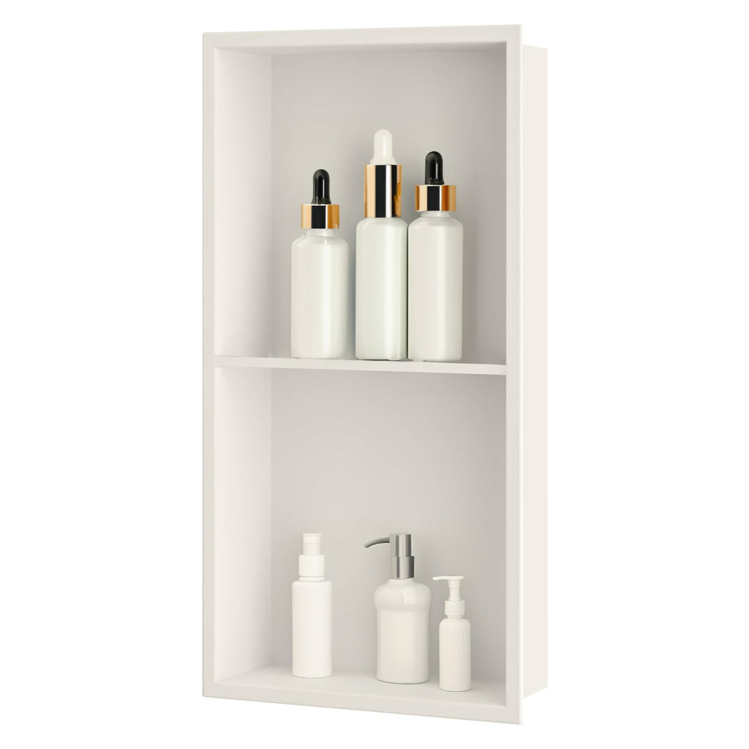 Wandnische Dusche,Wandnische Dusche Edelstahl,Wandnische Lagerung mit einem Regal,Duschnische 30 * 6