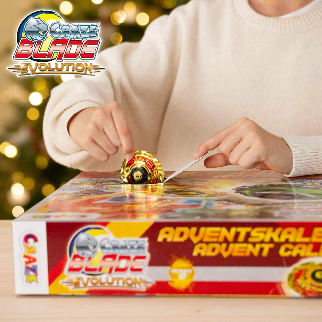 BLADE Adventskalender für Jungen – Kampfkreisel-Spielzeug-Adventskalender mit Battle Arena, Launcher
