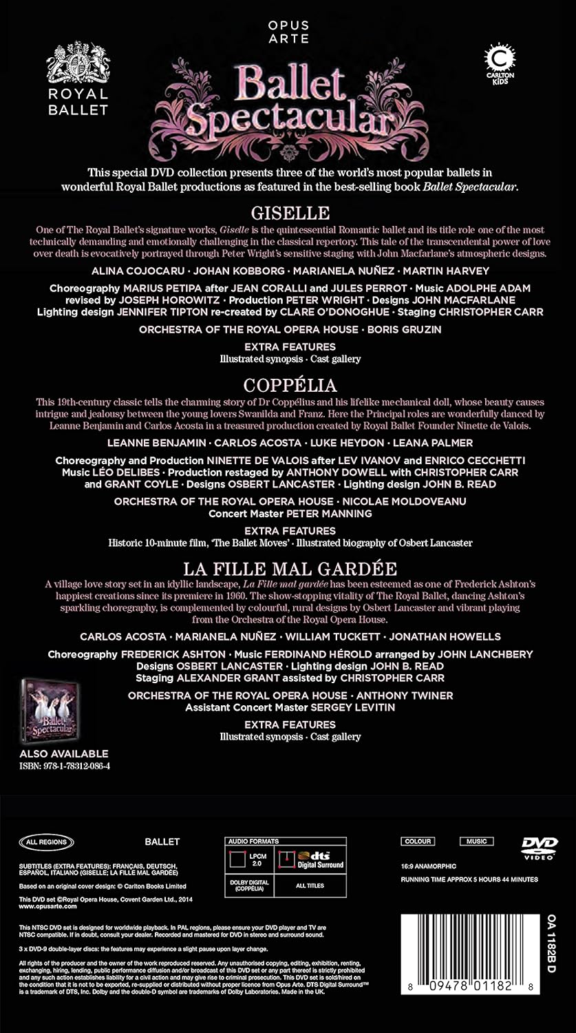 Ballet Spectacular [Giselle/Coppélia/La Fille mal gardée], DVD