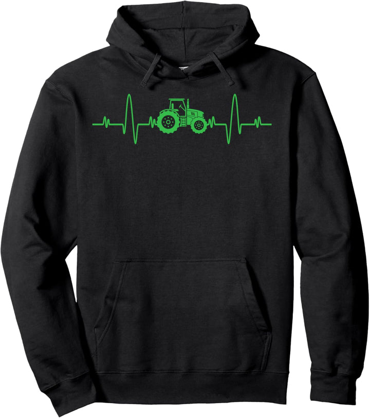 Cooles Traktor-Shirt für Kinder Jungen Mädchen – Traktor Herzschlag Pullover Hoodie