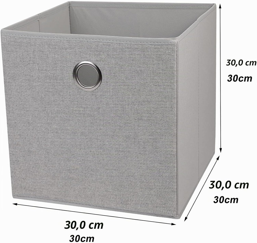 JAKAGO 6 Stück Faltbare Aufbewahrungsbox 30 x 30 x 30 cm Stoff Aufbewahrungswürfel Faltbox für Kalla