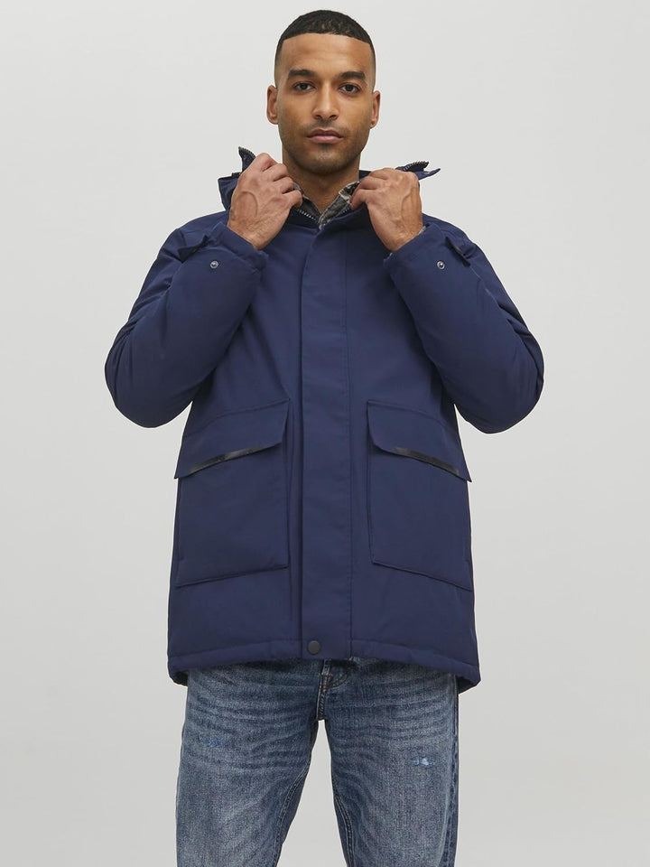 JACK & JONES Herren Jjetiko Parka Sn Jacke M Navy Blazer, M Navy Blazer