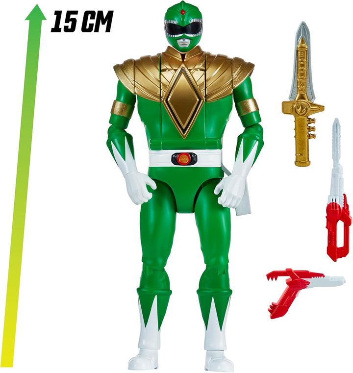 Power Ranger – Auto-Morphin, bewegliche Figur 2-in-1, 15 cm, Ranger Vert – Tommy, für Kinder ab 4 Ja