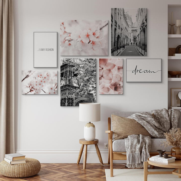 Muralo - Wandbilder Set - Leinwand Bilder Set Aufhängefertig - Bilder für Wohnzimmer Schlafzimmer -