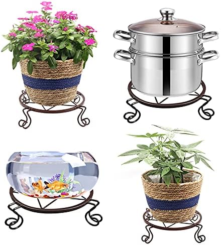 NILICAN Plant Heavy Flower Stand Topfboden Rad Metallwagen Indoor Gardening Tools können Sich bewege