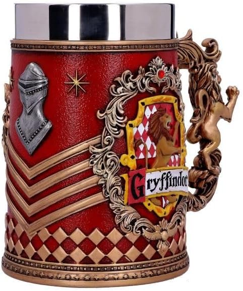 Nemesis Now Harry Potter Gryffindor Hogwarts House Collectable Tankard, Harz, Rot/Goldfarben, 1.25 p