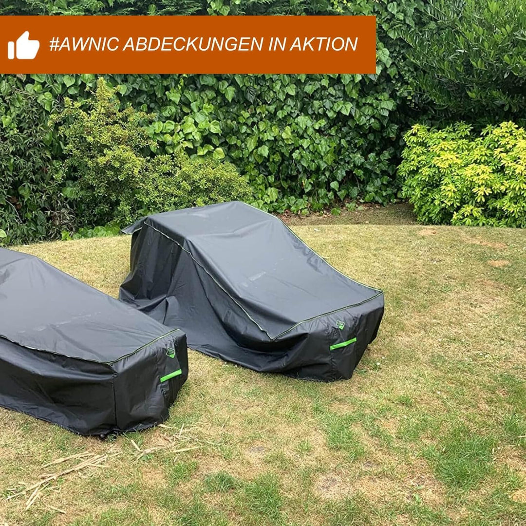 Awnic 2 Stück Gartenliege Abdeckung Wasserdicht 420D Oxford Stoff - Liegestuhl Abdeckung für Garten