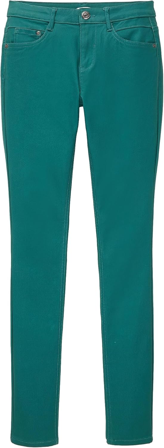 TOM TAILOR Damen Alexa Skinny Jeans in PU Leder-Optik 27W / 32L 21178 - Ever Green, 27W / 32L 21178