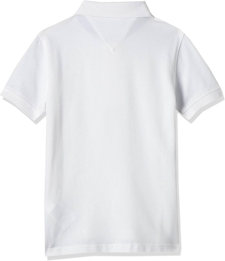 Tommy Hilfiger Jungen Poloshirt Kurzarm aus Bio-Baumwolle 110 Bright White, 110 Bright White