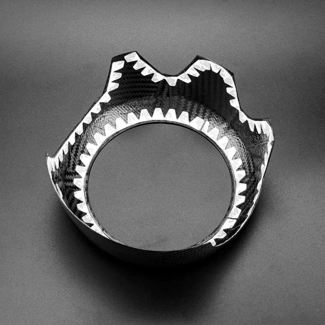 KUNGKIC Kohlefaser Auto-Lenkrad-Airbag Abdeckung Aufkleber Dekorative für Mini Cooper Clubman F55 F5