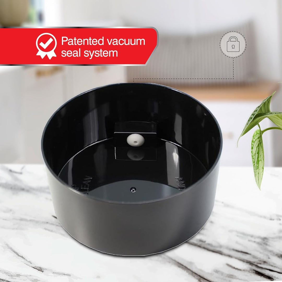 Vakuumgefäss 1,85L / Durchsichtig Schwarze Kappe und Transparenter Korpus, Schwarze Kappe und Transp