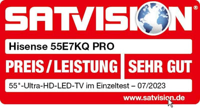 Hisense 55E7KQ PRO 139cm (55 Zoll) Fernseher, 4K UHD, QLED, Smart TV, HDR, Dolby Vision IQ, 144Hz (V